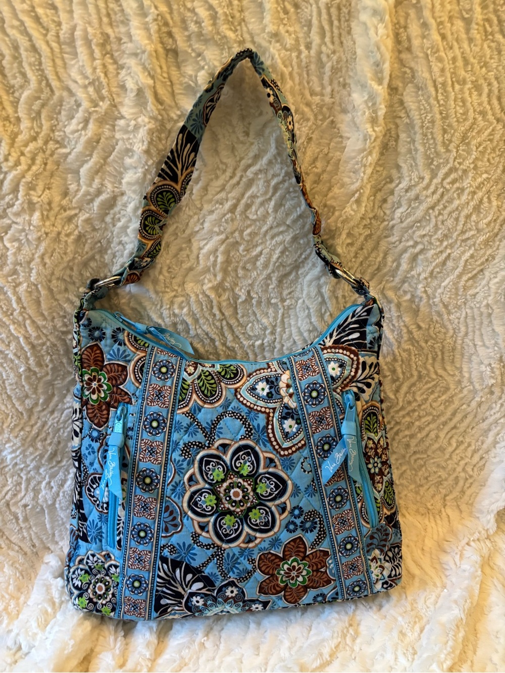 Light blue hobo style Vera Bradley handbag